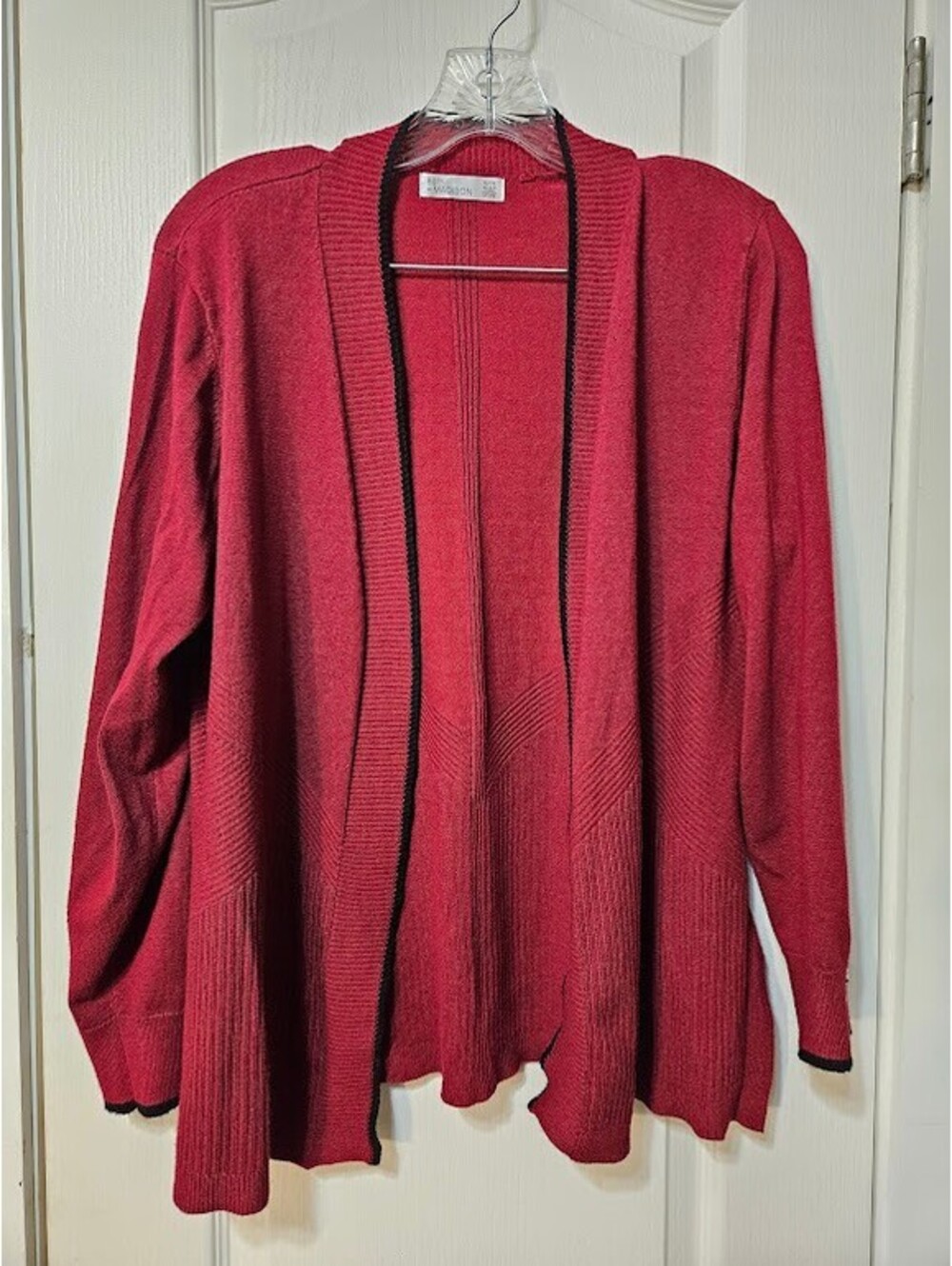 89th & Madison Open Front Cardigan XL Wild Orchid Rush